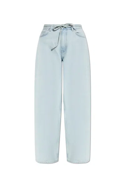SAMSOE & SAMSOE DRAWSTRING COTTON JEANS