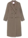 Samsoe & Samsoe Double-breasted Coat In Brown
