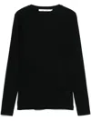 Samsoe & Samsoe Fine Ribbed T-shirt In Black