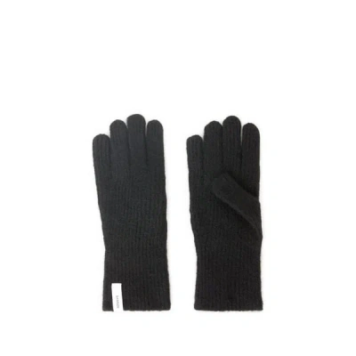 Samsoe & Samsoe Gants En Laine Mélangée In Black