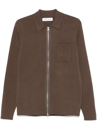 Samsoe & Samsoe Guna X Cardigan In Brown
