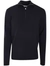 Samsoe & Samsoe Gunan Zip Turtleneck Jumper In Blue