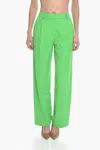 Samsoe & Samsoe High Waist Single Pleated Paola Flared Pants In Green