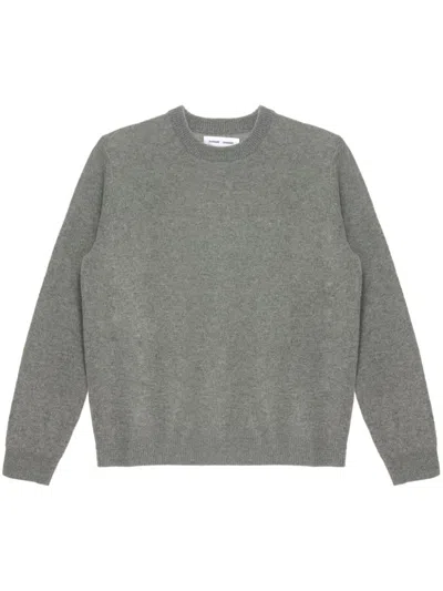 Samsoe & Samsoe Isak Knit Jumper In Gray