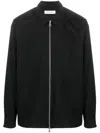 Samsoe & Samsoe Kato Zip-up Shirt Jacket In Black