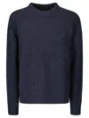 Samsoe & Samsoe Samsoe Samsoe Knitted Crew Neck Sweater In Blue