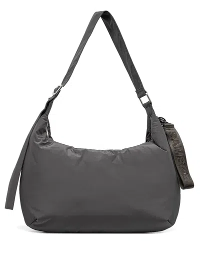 Samsoe & Samsoe Logo Strap Shoulder Bag In Grey