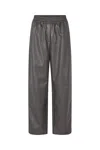 Samsoe & Samsoe Samsoe Samsoe Loose Fit Grey Trousers With Elongated Leg In Brown