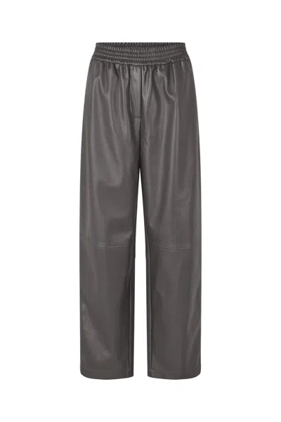 SAMSOE & SAMSOE LOOSE FIT GREY TROUSERS WITH ELONGATED LEG