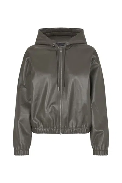 Samsoe & Samsoe Samsoe Samsoe Loose-fit Hoodie With Recycled Leather