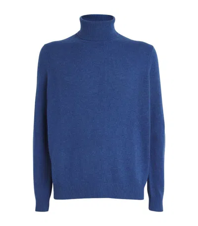 Samsoe & Samsoe Merino Rollneck Sweater In Navy