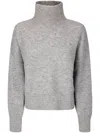 Samsoe & Samsoe Samsoe Samsoe Knitted Turtleneck Sweater In Grey