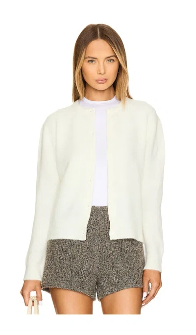 Samsoe & Samsoe Nor Short Cardigan In Clear Cream