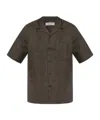 Samsoe & Samsoe Short-sleeve Button-up Shirt In Black