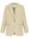 Samsoe & Samsoe Long-sleeved Suit Coat In Neutrals
