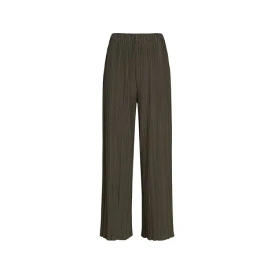 Samsoe & Samsoe Pantalon Fluide Plissé In Green