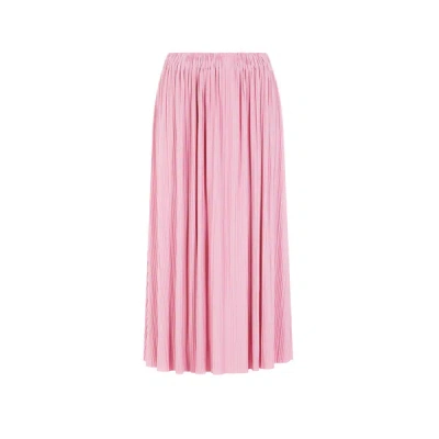 Samsoe & Samsoe Pleated Midi Skirt In Pink