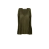 Samsoe & Samsoe Pleated Top In Khaki
