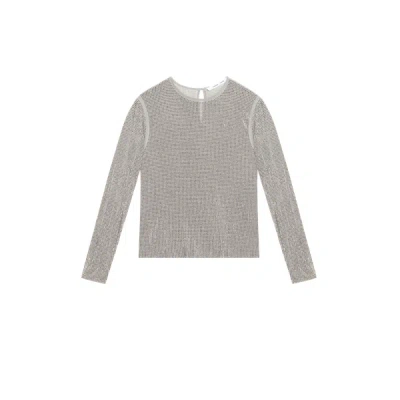 Samsoe & Samsoe Rhinestone-embellished Top In Gray