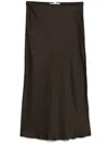 Samsoe & Samsoe Saagneta Midi Skirt In Brown