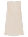 Samsoe & Samsoe Saagneta Midi Skirt In Neutrals