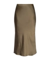 Samsoe & Samsoe Samsoe Samsoe Sleek Midi Skirt In Brown
