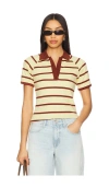 Samsoe & Samsoe Saamy Short Sleeve Polo In Yellow