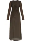 Samsoe & Samsoe Saandrea Maxi Dress In 褐色