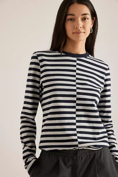 Samsoe & Samsoe Samsoe Samsoe Saavery Long-sleeve Stripe T-shirt In Black