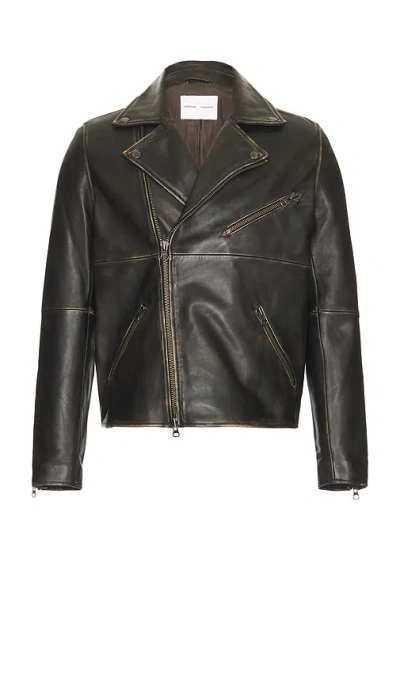 Samsoe & Samsoe Sacobain Biker Jacket In Brown