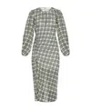 Samsoe & Samsoe Samsoe Samsoe Plaid Midi Dress In Gray