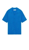 Samsoe & Samsoe Sagabin Short Sleeve Shirt In Super Sonic