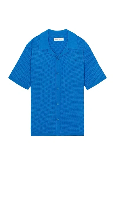 Samsoe & Samsoe Sagabin Short Sleeve Shirt In Super Sonic