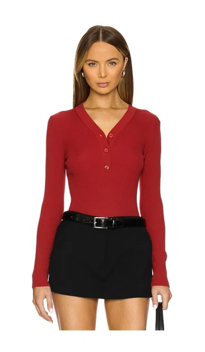 Samsoe & Samsoe Saleonore V-neck In Scarlet Sage