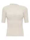Samsoe & Samsoe Salori Short-sleeved Sweater In Weiss