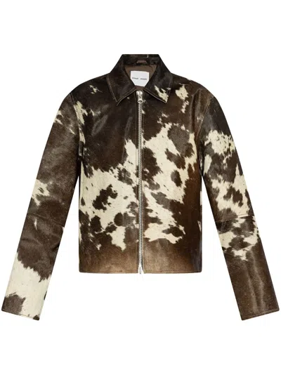 Samsoe & Samsoe Salylo Leather Jacket In Brown