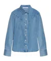 Samsoe & Samsoe Samos Denim Button-up Shirt In Blue