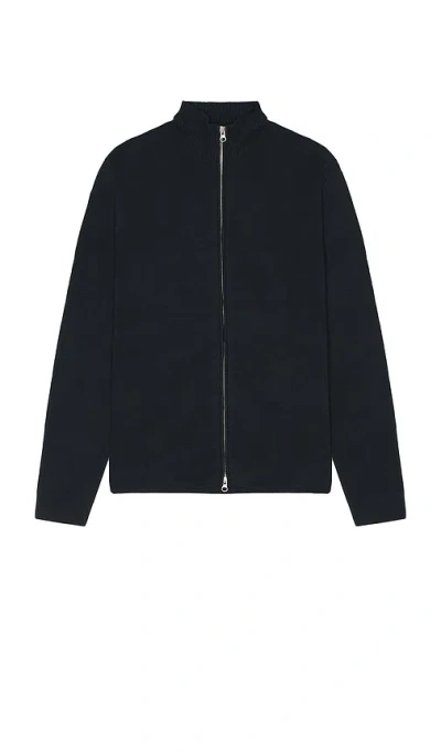 Samsoe & Samsoe Saniklas Full Zip Sweater In Blue