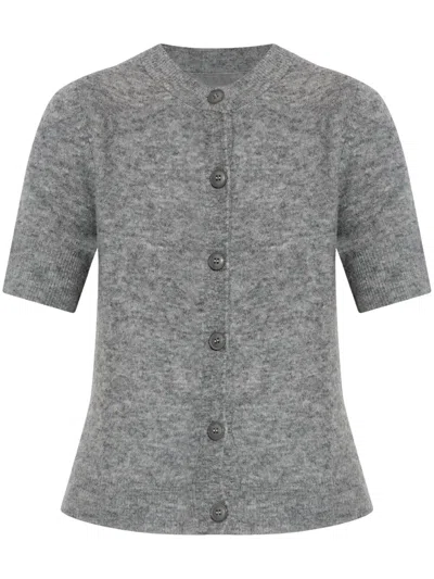 Samsoe & Samsoe Sanoura Cardigan In Grey