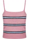 Samsoe & Samsoe Striped Vest In Pink