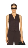 Samsoe & Samsoe Saramona Vest In Chocolate Torte