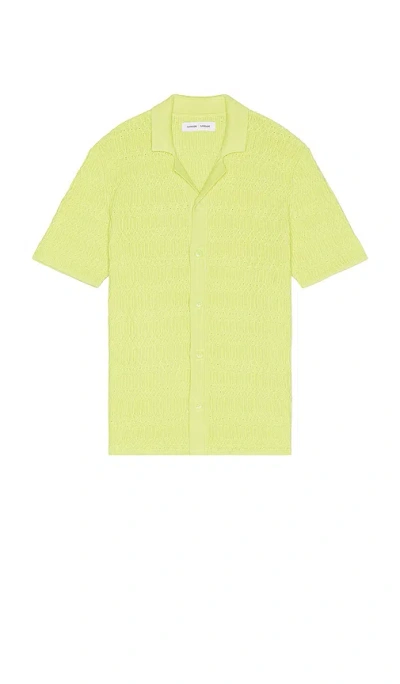 Samsoe & Samsoe Sarlo Short Sleeve Shirt In 淡绿色