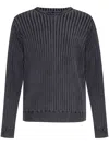 Samsoe & Samsoe Long-sleeved Sweater In Black