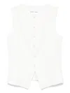 Samsoe & Samsoe Womens Saruma Button-down Woven Waistcoat Egret In White
