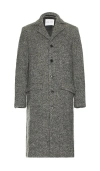 Samsoe & Samsoe Single Breasted Wool Coat In Grey