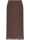 Samsoe & Samsoe Samsoe Samsoe Textured Midi Skirt In Braun