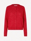 Samsoe & Samsoe Short Scarlet Sage Nor Cardigan In Green