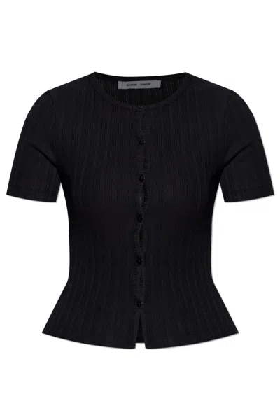 Samsoe & Samsoe Short-sleeved Tops In Black