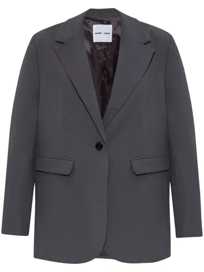 Samsoe & Samsoe Single-breasted Blazer In 灰色