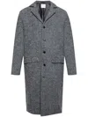 Samsoe & Samsoe Single Breasted Wool Coat In Grey